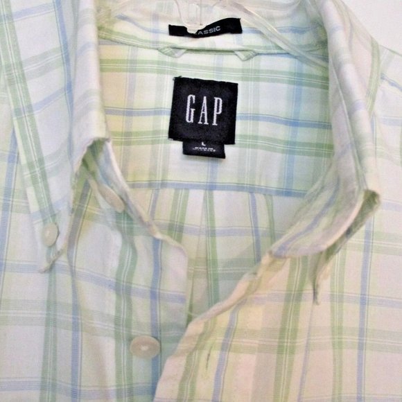 Gap Mens Plaid Oxford Shirt sz L Preppy Button Down - Picture 3 of 12